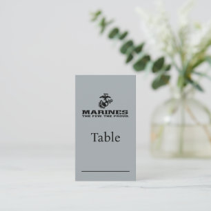 Carte De Placement Logo noir empilé USMC "The Rew, The Fiers"