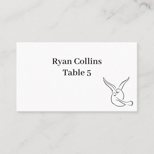 Carte De Placement Love Birds Place Cards (Devant)