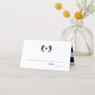 Carte De Placement Love's Tide Seahorse Theme Dual Monograms
