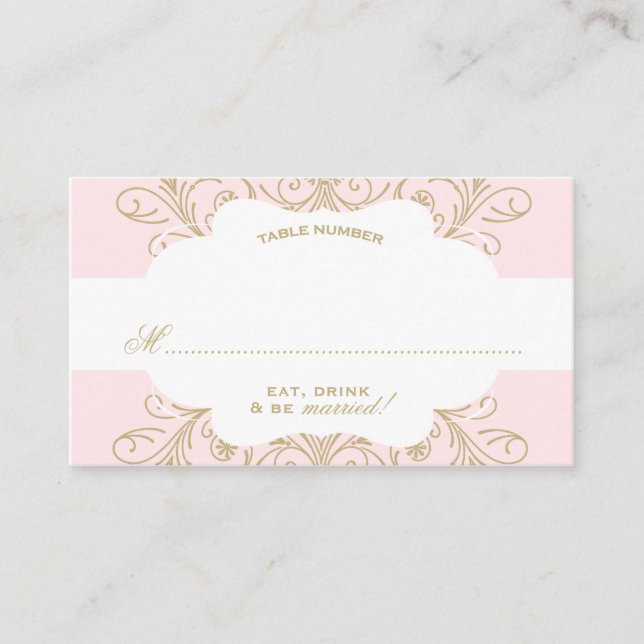 Carte De Placement Lush Flourd Place Card blush/or (Devant)