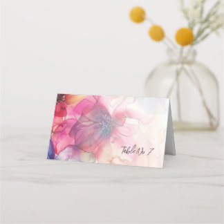 Carte De Placement Luxe Dramatique Rose Purples Extravagante Carte Pl