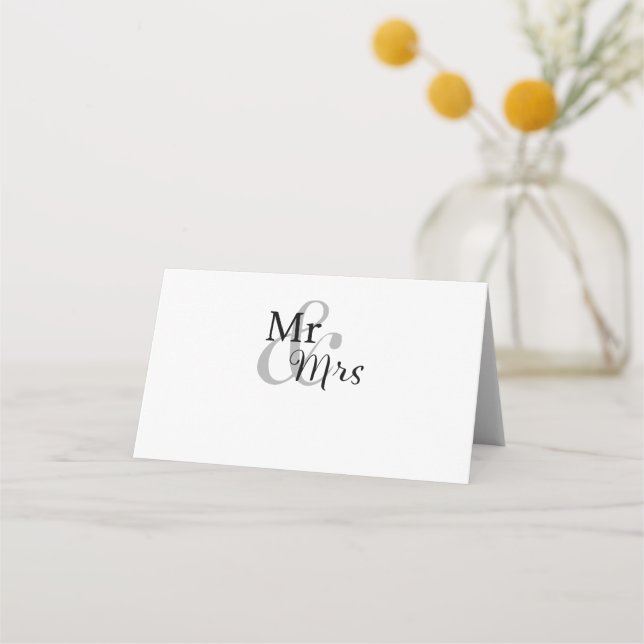 Carte De Placement M. & Mme Mariage Couple (Devant)