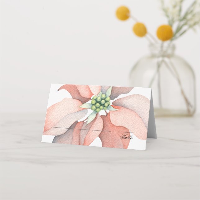 Carte De Placement Magie de Noël |Mariage d'aquarelle (Devant)