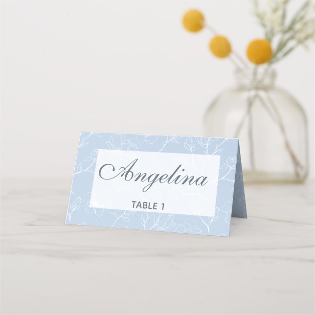 Carte De Placement Magnolia Bleu (Devant)