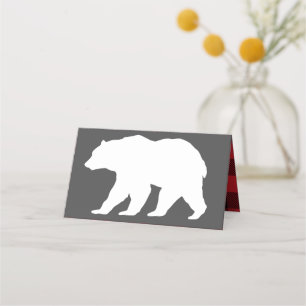 Carte De Placement Mama Bear Baby shower Woodland Lodge