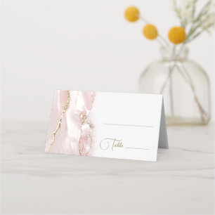 Carte De Placement Marbre rose de la première communion