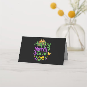 Carte De Placement Mardi Gras - Joyeux Mardi Gras Y'all Throw
