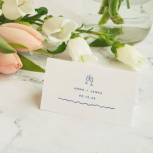 Carte De Placement Mariage à main blanche