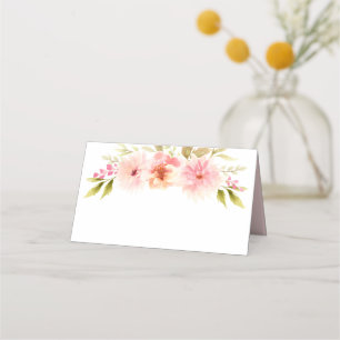 Carte De Placement Mariage aquarelle rose tendre de printemps