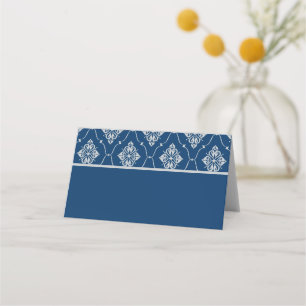 Carte De Placement Mariage Art Déco Vintage Navy et Argent