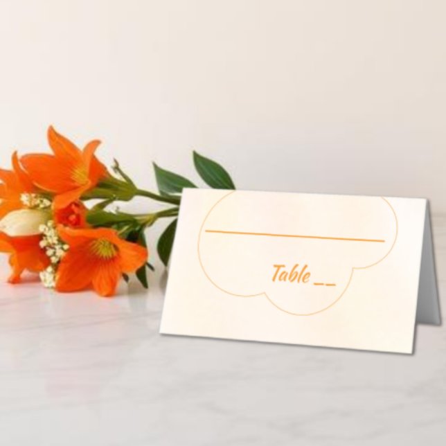 Carte De Placement Mariage au coucher de soleil orange (Créateur téléchargé)
