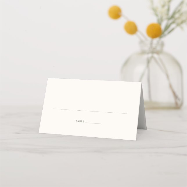 Carte De Placement Mariage aux Roses Vert Sauge  (Devant)
