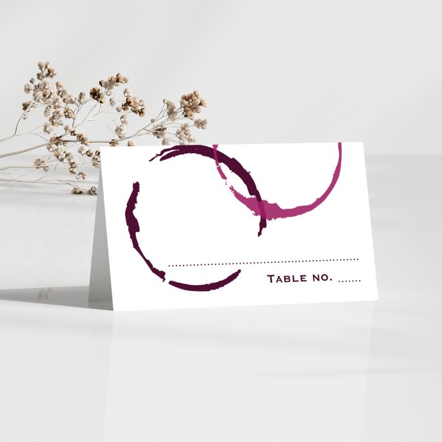Carte De Placement Mariage avec tache de vin de Bourgogne rustique (Créateur téléchargé)