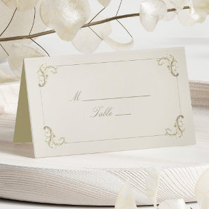 Carte De Placement Mariage baroque à l'or vintage