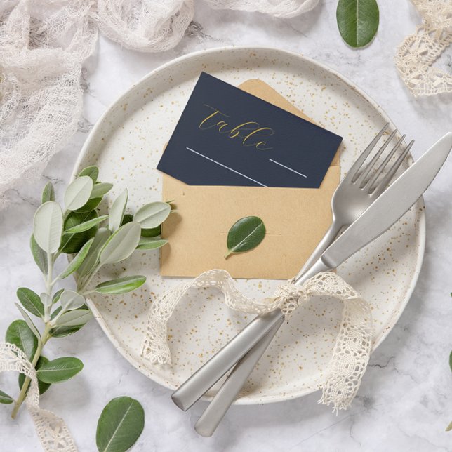 Carte De Placement Mariage bleu opulent (Créateur téléchargé)