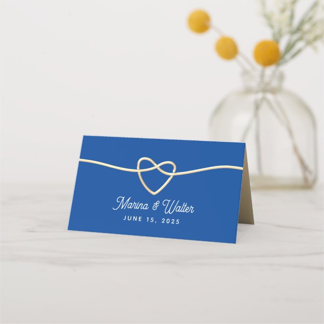 Carte De Placement Mariage Bleu Royal (Dos)
