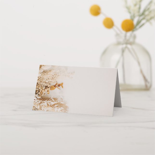 Carte De Placement Mariage Bohème Automnal Foral  (Devant)