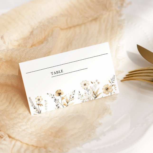 Carte De Placement Mariage Bohème de Fleurs Sauvages d'Automne (Créateur téléchargé)