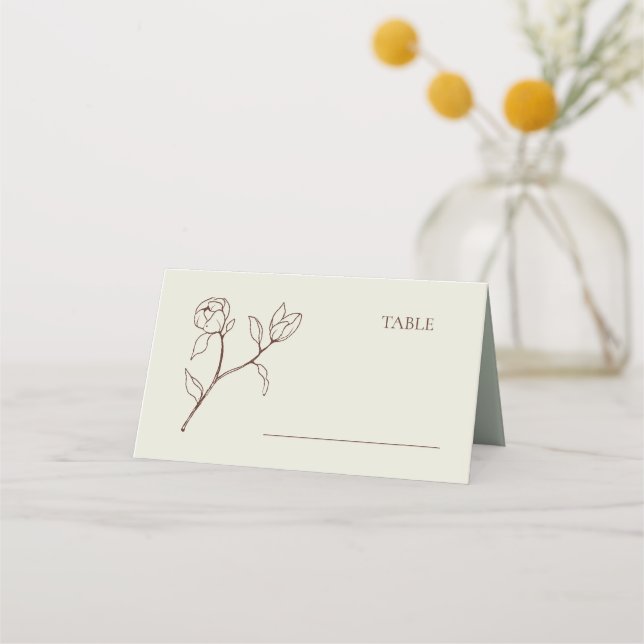 Carte De Placement Mariage bohème Floral Table Place Card (Devant)