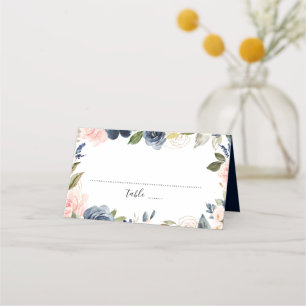 Carte De Placement Mariage Boho bleu bleu bleu rose bleu marine