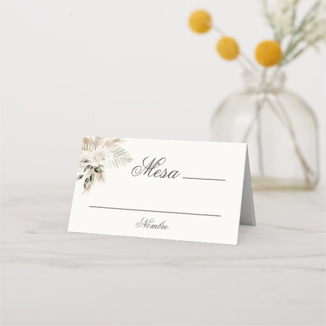 Carte De Placement Mariage Boho espagnol (Devant)