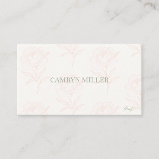 Carte De Placement Mariage botanique floral vert sauge minimaliste