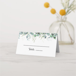 Carte De Placement Mariage Botanique Rustique Eucalyptus