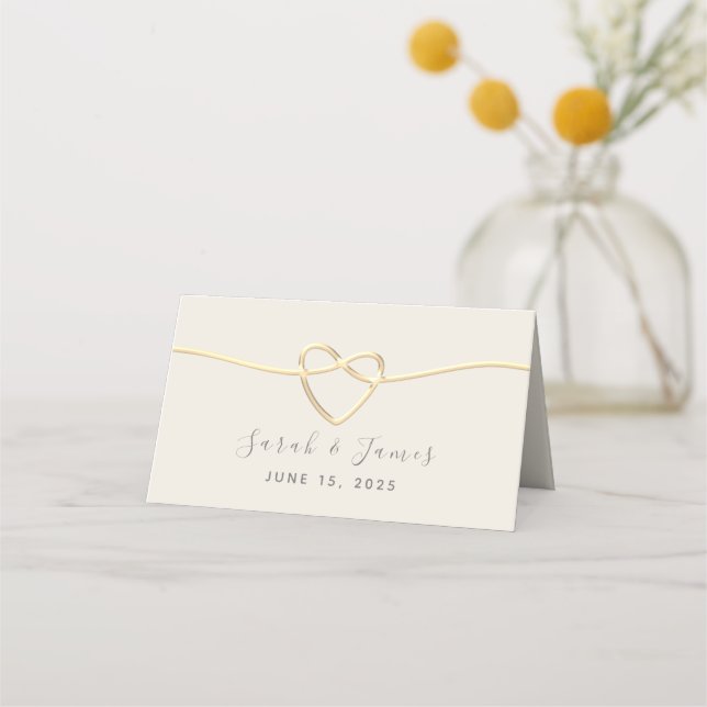 Carte De Placement Mariage Calligraphie Dorée (Dos)