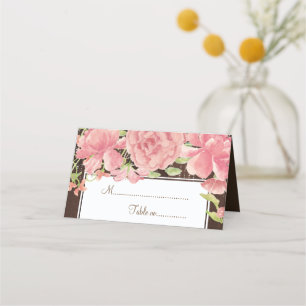 Carte De Placement Mariage campagnard floral chic rustique table