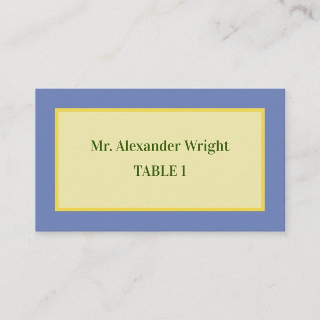 Carte De Placement Mariage Carrelage Sicilien & Citron (Devant)
