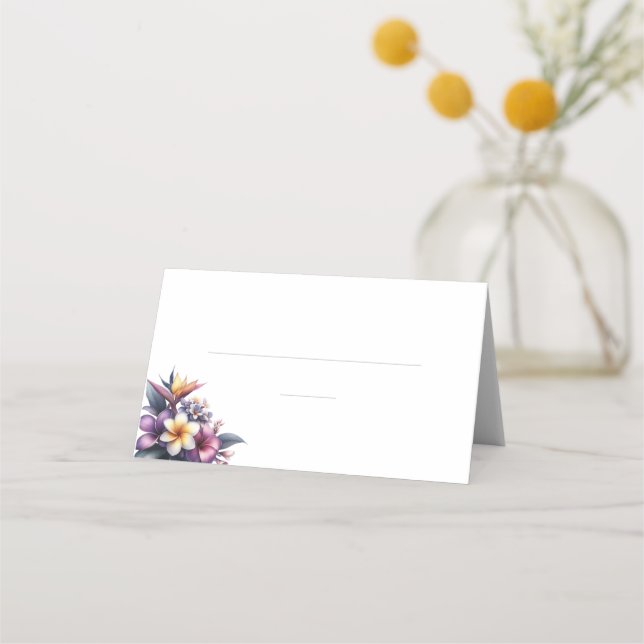 Carte De Placement Mariage Cartes-Tropical Floral- (Dos)