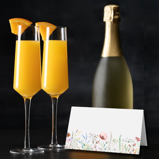 Carte De Placement Mariage champêtre de fleurs sauvages (Créateur téléchargé)