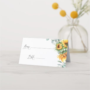 Carte De Placement Mariage Champêtre de Tournesol