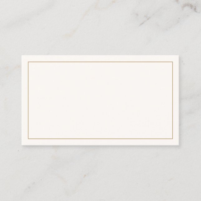 Carte De Placement Mariage Classique Ivoire et Or Intemporel (Devant)