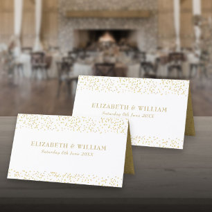 Carte De Placement Mariage Confetti Gold Dust