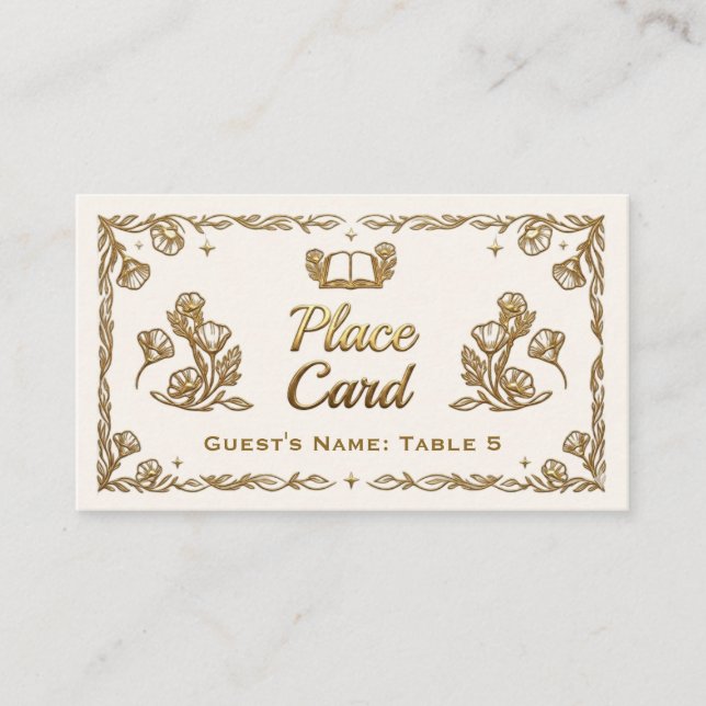 Carte de Placement Mariage Coquelicot de Californi (Devant)
