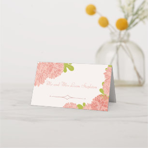 Carte De Placement Mariage Couple Rose Dahlia