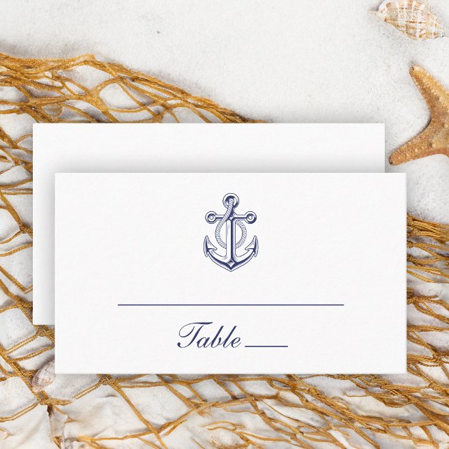 Carte De Placement Mariage d'Ancre bleu marine (Créateur téléchargé)
