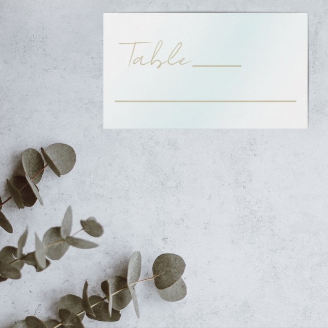 Carte De Placement Mariage d'aquarelle bleu (Créateur téléchargé)
