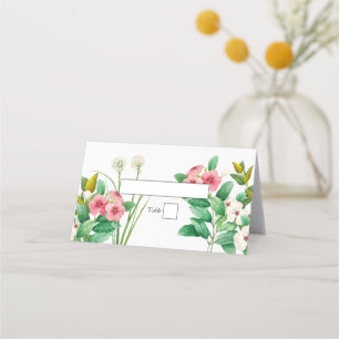 Carte De Placement Mariage d'aquarelle périphérique fleur sauvage