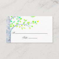 Mariage d'arbre de bouleau de printemps aquarelle