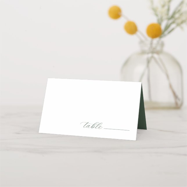 Carte De Placement Mariage d'arête botanique Monogramme (Devant)