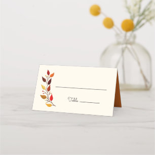 Carte De Placement Mariage de automne de succursale d'automne