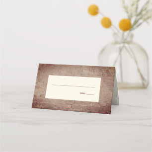 Carte De Placement Mariage de briques rustiques
