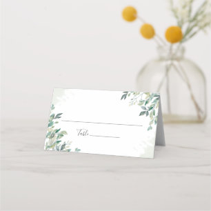Carte De Placement Mariage de cadre géométrique Succulent Eucalyptus