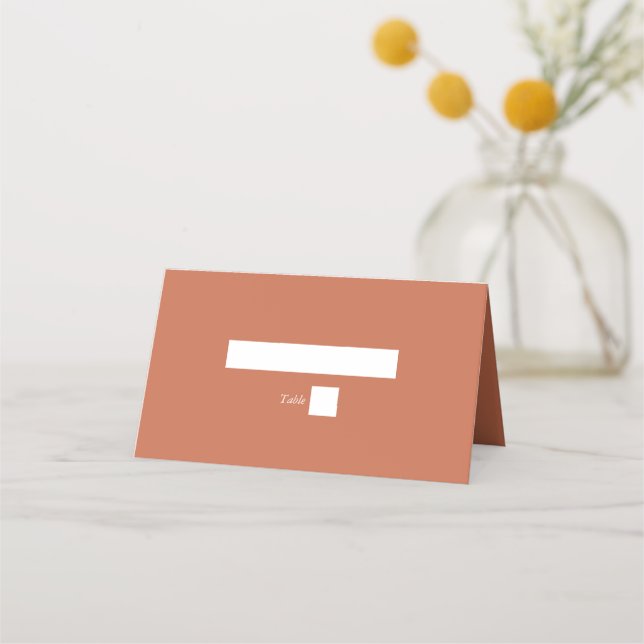 Carte De Placement Mariage de calligraphie de script élégant en terre (Devant)