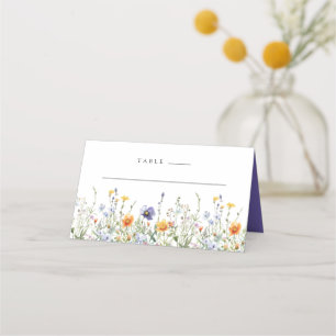 Carte De Placement Mariage de champ fleur sauvage