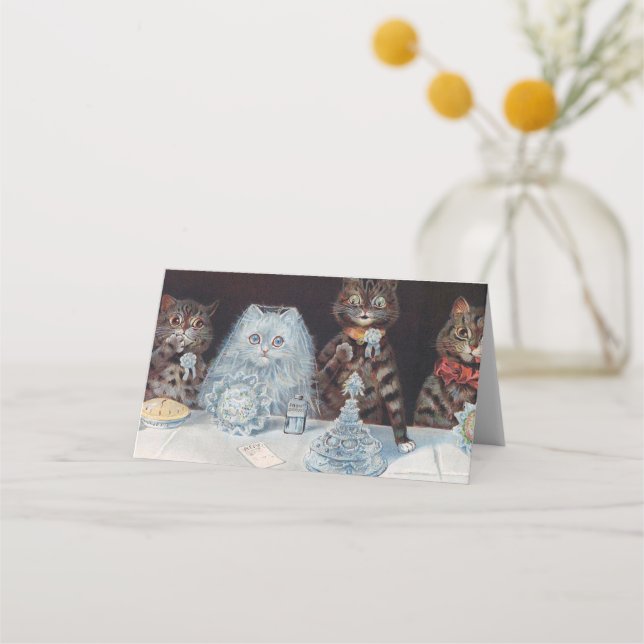 Carte De Placement Mariage de chat, Mariage, Mariée, Mariée, Louis Wa (Dos)