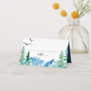 Carte De Placement Mariage de destination dans les montagnes Rocheuse