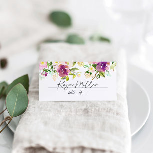 Carte De Placement Mariage de fleurs éclatantes